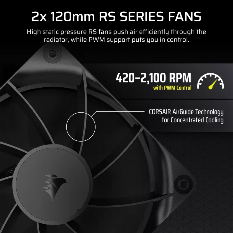 Refrigeración líquida todo en uno Corsair Nautilus 240 RS LCD 12 cm Negro