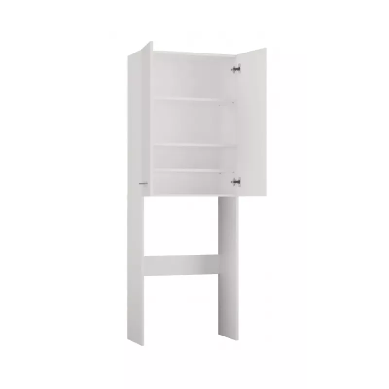 Armario de baño Top e Shop POLA DD BIEL – de pared, marco blanco, 4 estantes