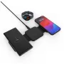 Cargador inalámbrico plegable FIXED FIXFLE-SA-BK 3 en 1 para Samsung — cargador portátil compacto para teléfono, auriculares y wearables