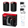 Cudy M3000 pack de 2 dual band (2,4 GHz / 5 GHz) Wi-Fi 6 (802.11ax) negro, rojo 1 interno