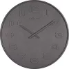 NeXtime Reloj 3095gs Wood Wood Big, Ø52,8 cm, pared, gris