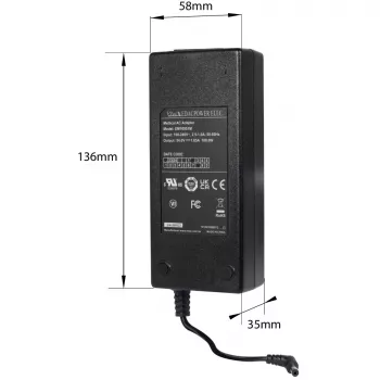 Fuente de alimentación ALLNET EM10951M 54V 1,85A salida, conector DC 5,5×2,1 mm