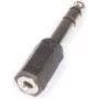 Adaptador de cable e+p GS 33 6,35 mm estéreo (M) a 3,5 mm estéreo (H) negro