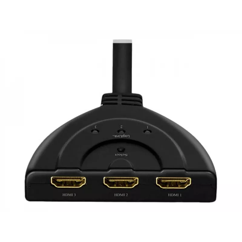 LogiLink - Divisor/conmutador de vídeo/audio - 3 x HDMI - Sobremesa