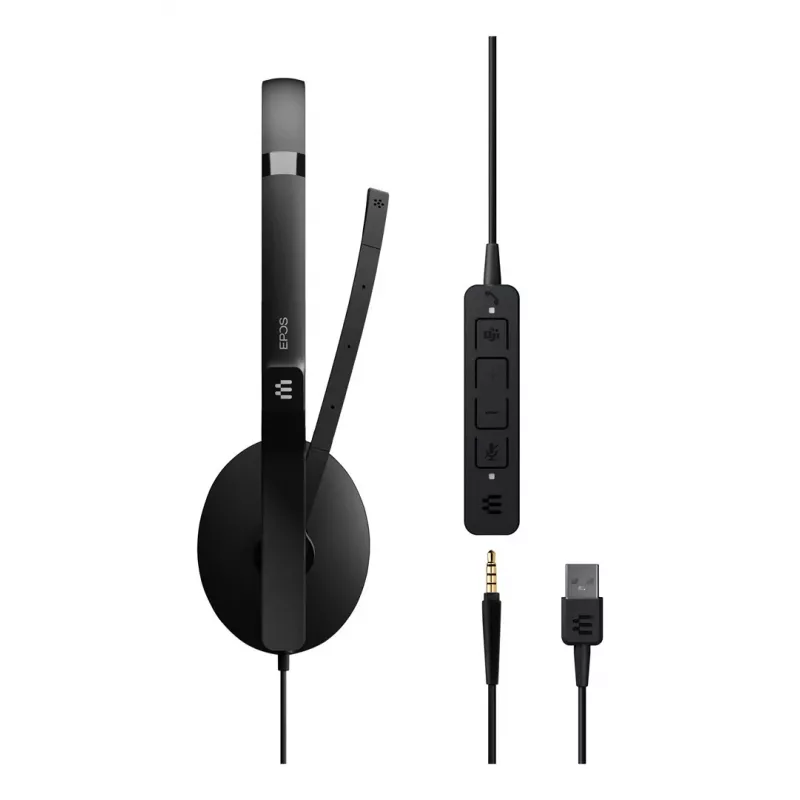 Auriculares EPOS ADAPT 165T USB II con cable, diadema, oficina/call center, USB Type-A, negro