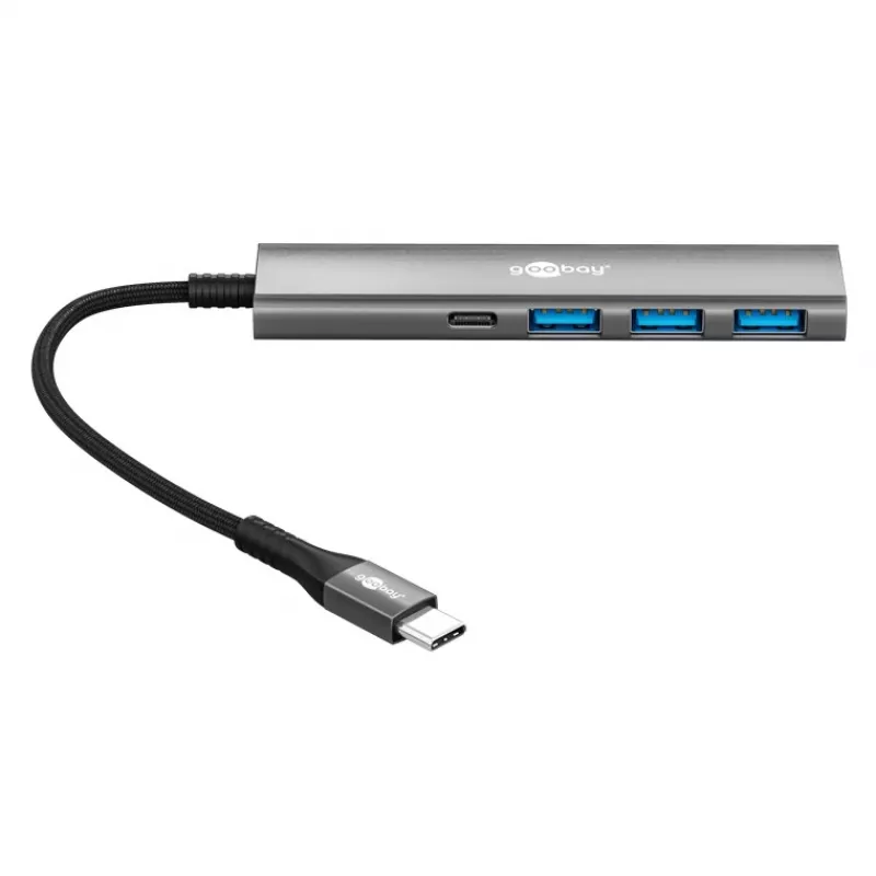 Hub USB slim de 4 puertos Goobay USB-C a/USB-A 5 Gbit/s - -Plug> 1x (76562)