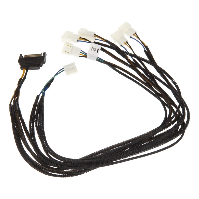 Cable distribuidor PWM Akasa Flexa FP5S (5 ventiladores) - con funda, 45 cm (AK-CBFA07-45)
