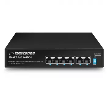 Switch PoE Esperanza ENS105 6 puertos 10/100 60W