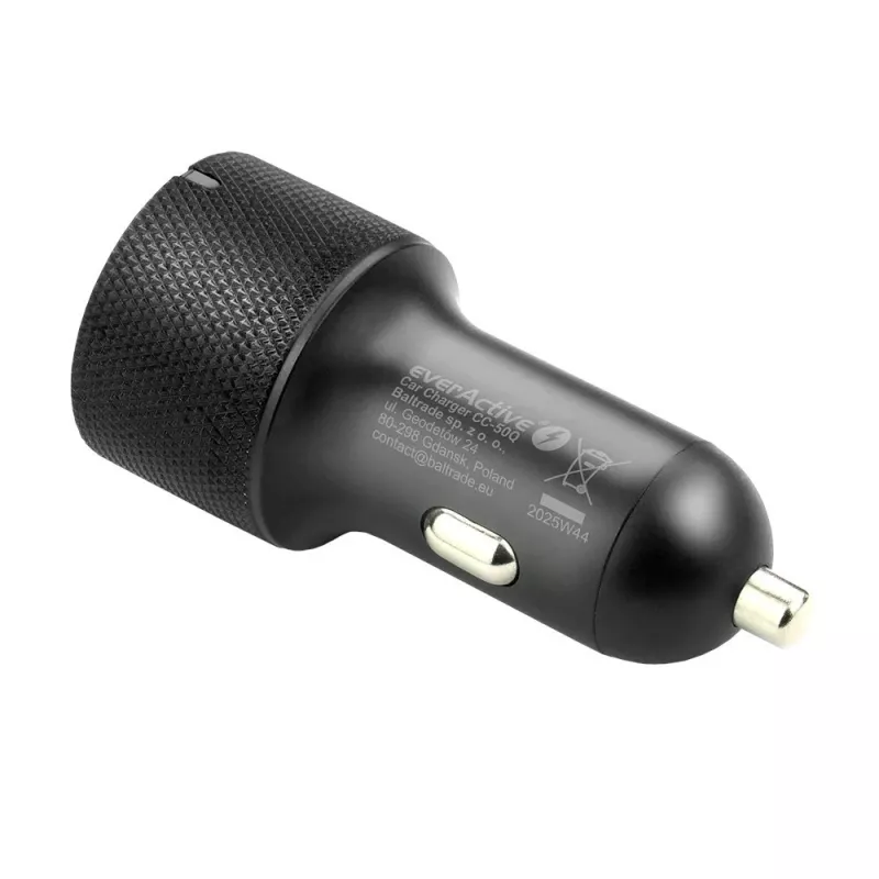 Cargador de coche everActive CC-50Q QC3.0 75W con soporte Quick Charge 3.0 y puertos USB