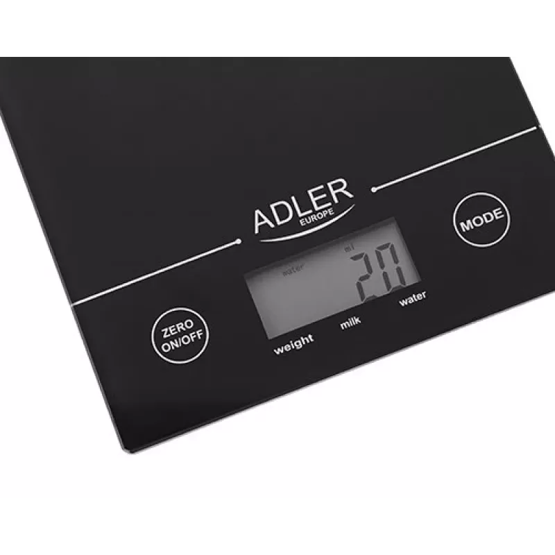 Adler AD 3138 b Báscula de cocina mecánica Negra Encimera Rectangular