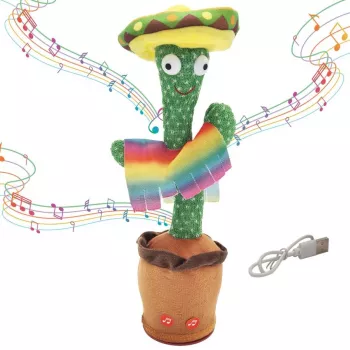 Juguete cactus bailarín con sombrero Extralink Toys, cantarín para niños LED USB