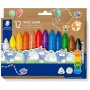 Ceras de colores Staedtler Noris Jumbo — 12 colores, no tóxicas, tamaño jumbo