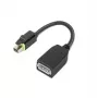 Adaptador de cable de vídeo Lenovo 4X90Q93975 Mini DisplayPort DisplayPort negro