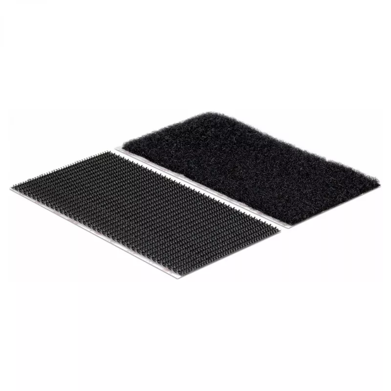 VELCRO Tiras de velcro extra fuertes autoadhesivas, gancho y bucle 50mm x 100mm x 2 sets negro