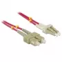 Cable de fibra óptica Goobay 95943 1 m LC Violeta