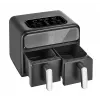 Freidora de aire doble Amica AFM 7020, 8 L, 2400 W, negra