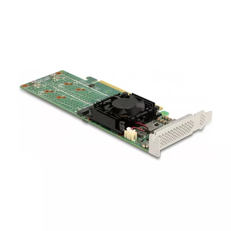 DeLOCK Tarjeta PCI Express x16 a 4 x NVMe M.2 Key M internos – formato Low Profile