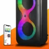 Equipo de música portátil MANTA SPK0401B100 altavoz Bluetooth, 100 W de potencia máxima, radio FM, karaoke, batería integrada, X-BASS