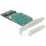 Tarjeta DeLOCK PCI Express x8 a 2 x NVMe M.2 Key M internos bifurcación formato low profile