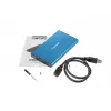 Caja externa HDD/SSD NATEC Rhino GO 2,5 pulgadas — USB 3.0, SATA III, hasta 4 TB, 9,5 mm, aluminio, azul