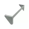 Accesorio 19 soporte de pared 2HE B490 / T98mm gris claro serie SMW