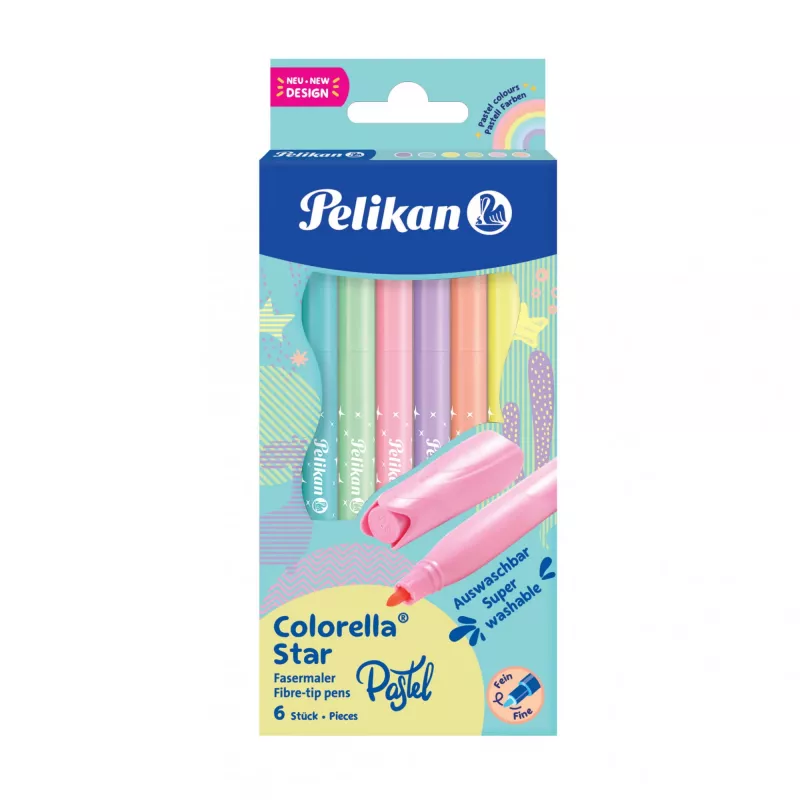 Rotuladores Pelikan 822282 finos multicolor 6 uds.