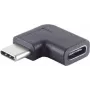 Adaptador USB 3.1 Type-C ShiverPeaks 13-40001 — conector macho a conector hembra 90°