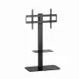 Soporte de TV de suelo GEMBIRD TVS-86ST-01 para televisores de 43–86 pulgadas, negro, base de vidrio templado, VESA 100x100–600x400, máx. 60 kg