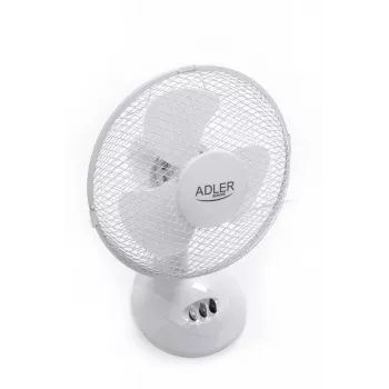 Adler | AD 7302 | Ventilador de mesa | Blanco | Diámetro 23 cm | Número de velocidades 2 | Oscilación | 60 W | No