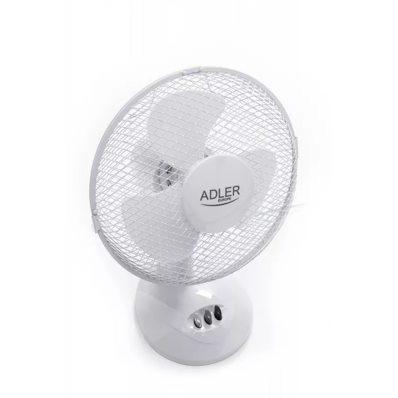 Adler | AD 7302 | Ventilador de mesa | Blanco | Diámetro 23 cm | Número de velocidades 2 | Oscilación | 60 W | No