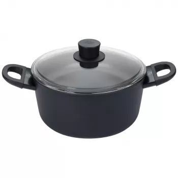 BALLARINI 75002-921-0 olla redonda negra aluminio 24 cm