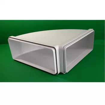Faber Curve CRO 90 – Codo de 90° para conducto de extracción rectangular 220 x 90 mm