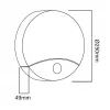 Lámpara LED de pared MACLEAN MCE357W con sensor de movimiento IR, blanca, para exterior e interior