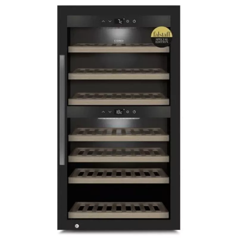 Caso | Smart Wine Cooler | WineExclusive 66 | Clase de eficiencia energética G | Vitrina | De pie | Capacidad de botellas | Tipo de refrigeración tecnología de compresor | Negro