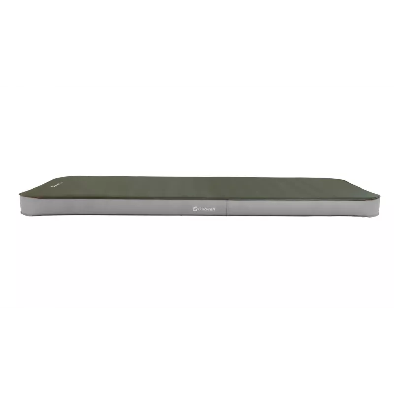 Colchón hinchable individual Outwell 400143 — poliéster, 2030×750×100 mm, verde/gris