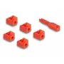 Bloqueador de puertos DeLOCK 20928 RJ-45 rojo plástico 11 uds.