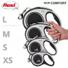 Flexi New COMFORT 8 m negra, correa retráctil gris para perro