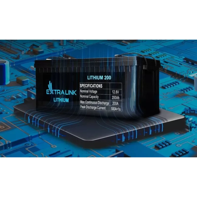 Extralink EX.30479 batería recargable industrial de litio-hierro-fosfato (LiFePO4), 12,8 V, 200 Ah