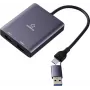 Adaptador USB-C a HDMI Renkforce RF-6418198 [1x USB-A - 2x] gris 4K UHD 15 (RF-6418198)