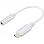 Renkforce RF-6056890 adaptador USB-C® / jack [1x USB-C® - 1x audio, estéreo (jack de 3,5 mm)] blanco conector de aluminio 0,1 m (RF-6056890)