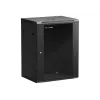 Armario de pared/colgante NETRACK 019-150-645-022 19 pulgadas 15HE/450 mm puerta de cristal negro paneles laterales desmontables