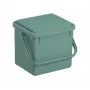 Cubo de reciclaje rotho verde 4,5 l – compacto contenedor de reciclaje de tecnopolímero con orificio para colgar