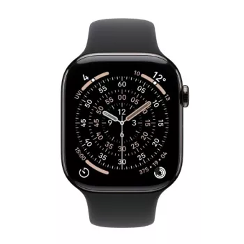 Smartwatch Apple Watch Series 11 GPS + Cellular 42mm caja de titanio Slate correa deportiva negra S/M