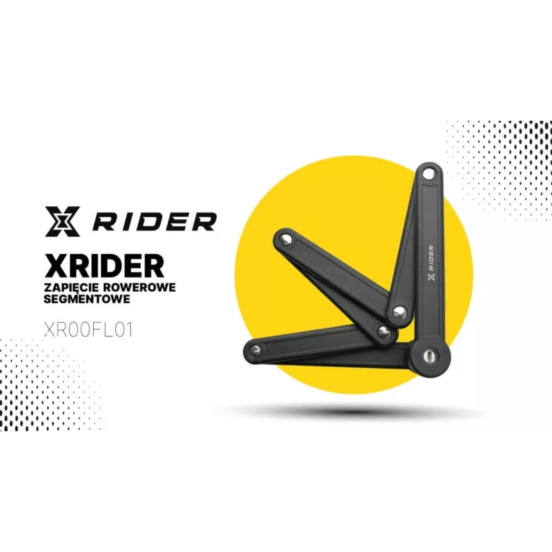 Candado de bicicleta plegable MANTA XR00FL01 – diseño segmentado para montaje en el cuadro