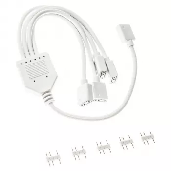 Cable divisor ARGB Kolink PGW-AC-KOL-157 30 cm blanco para conectores ARGB de 3 pines 5V-ARG