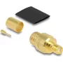 Conector hembra SMA coaxial de RF de crimpado de DELOCK para cable LMR400 con tubo termorretráctil