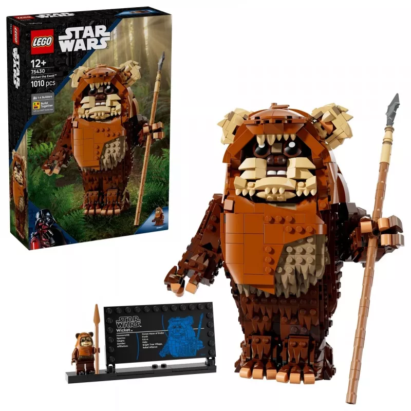 Set LEGO Star Wars Construct Wicket the Ewok 75430 — 1010 piezas, modelo de 230 mm, edad 12+