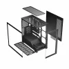 Caja de PC MODECOM Volcano Stellar NF ATX Midi Tower, cristal templado, negra, compatible con ATX/micro ATX, GPU hasta 420 mm, disipador de CPU 175 mm