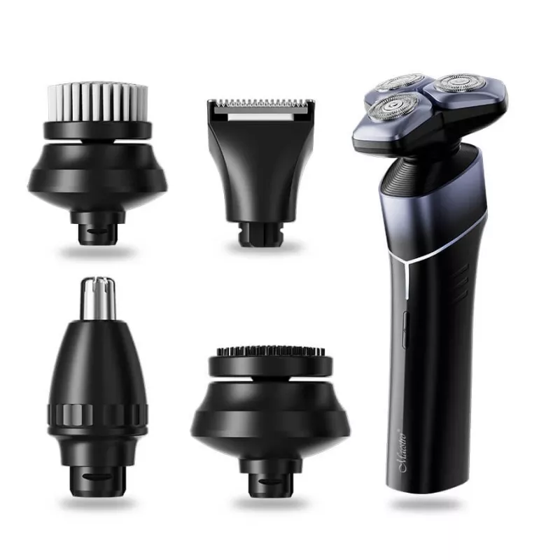 Set de afeitado eléctrico 5 en 1 recargable sumergible Maestro MR-675 con función de carga USB
