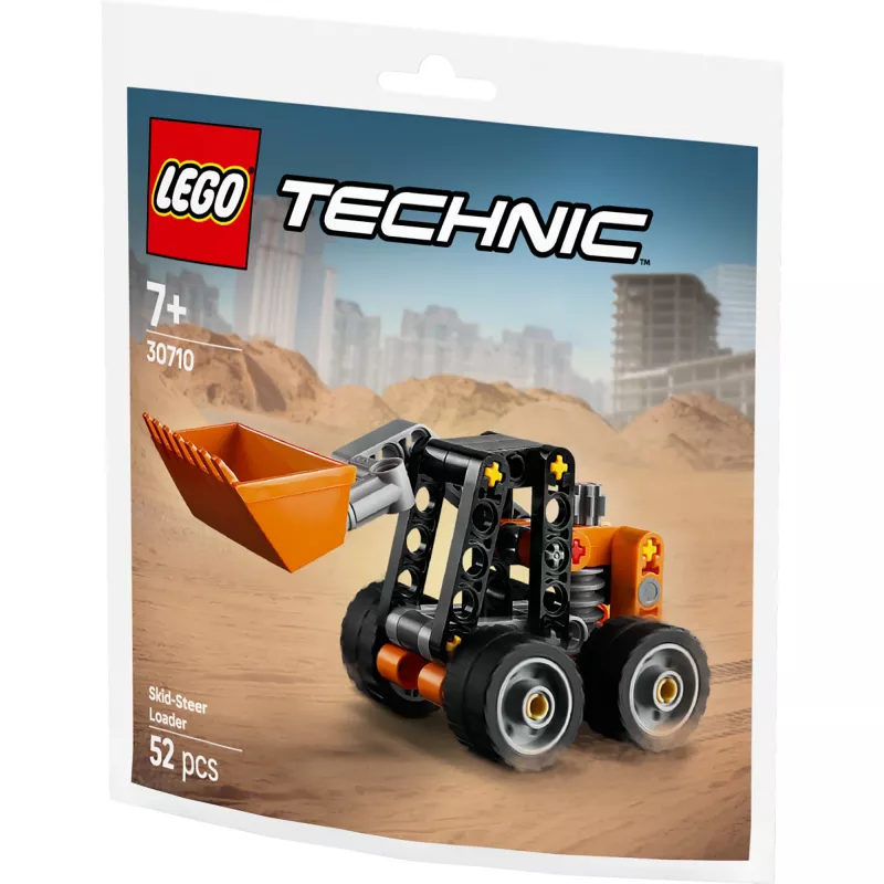 Juguete de construcción LEGO Technic Minicargadora 30710 con brazos y cadenas móviles